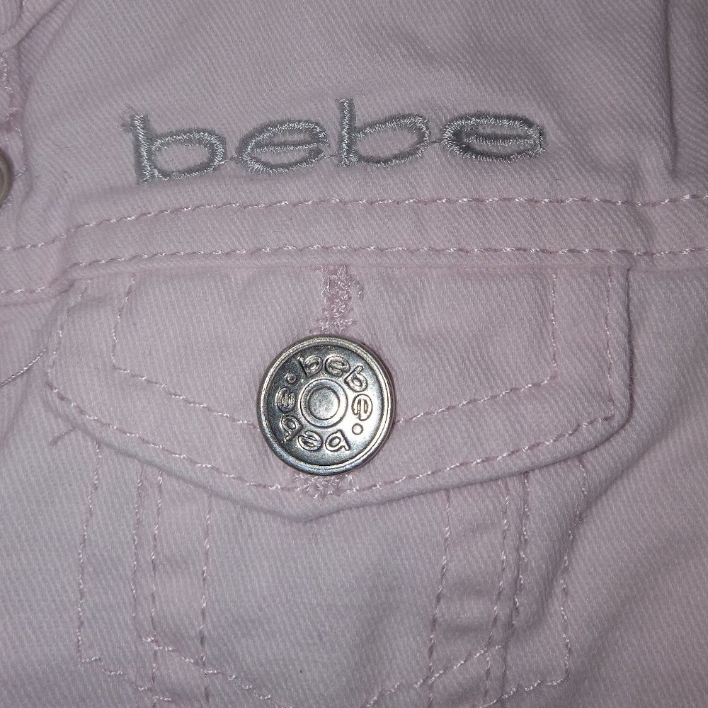 NWOT! BEBE Jean Jacket  Lt Pink 18 mo